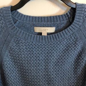 Loft Dusty Blue Woven Sweater